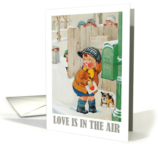 Happy Valentine's Day Sweetheart. Funny Vintage Little Boy... (890806)