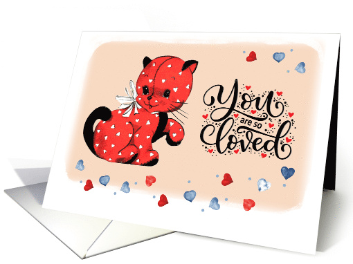 You're So Loved. Cute Vintage Kitty card (892469)