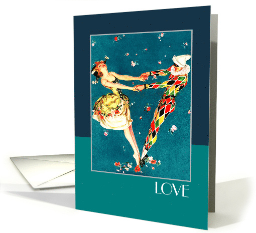 To the One I love. Valentine's Day Vintage Art Deco Couple... (892485)