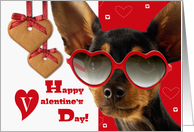 Happy Valentine’s Day. Funny Dog with Cookies card