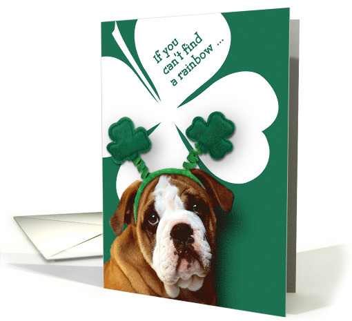 Happy St. Patrick's Day Funny Bulldog card (901504)