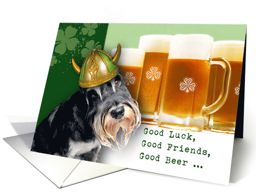 St. Patrick's Day Party Invitation with Funny Viking Dog card (902354)