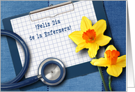 Feliz Día de la Enfermera. Nurses Day Card in Spanish card