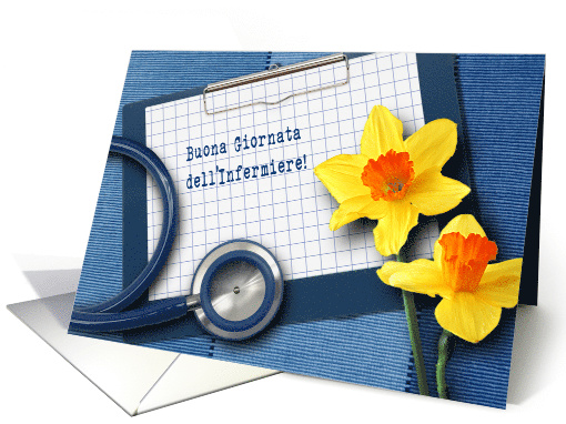 Buona Giornata dell'Infermiere. Nurses Day Card in Italian card