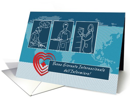 Buona Giornata dell'Infermiere. Nurses Day Card in Italian card