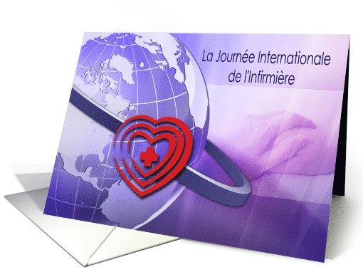 La Journée internationale de l'infirmière. French card