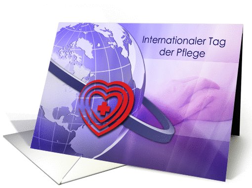 Internationaler Tag der Pflege. German card (908418)