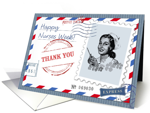 Happy Nurses Week. Vintage Design card (913233)