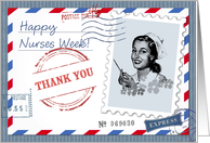 Happy Nurses Week. Vintage Design card