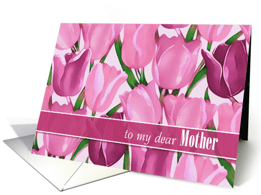 For Mother on Mother's Day Watercolor Tulip Painting card (918803)