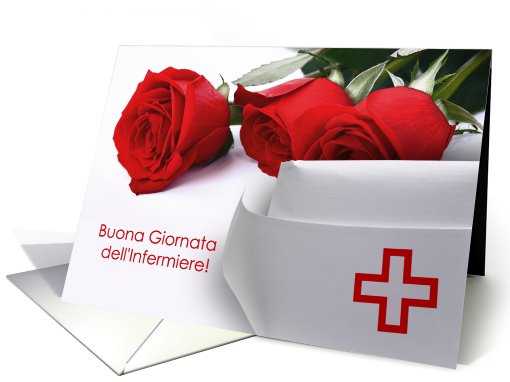 Buona Giornata dell'Infermiere. Nurses Day Card in Italian card