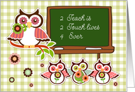 Thank You, Teacher. Funny Owls Teacher Appreciation card