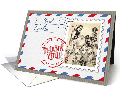 To a Special Teacher. Vintage Design card (921480)