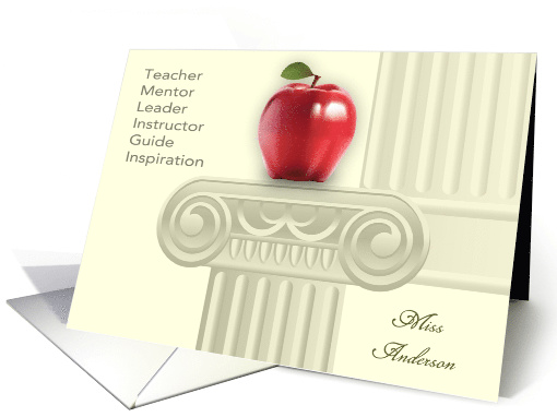 Thank You Teacher. Education Symbols Design card (922081)