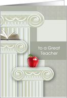 Thank You Teacher. Education Symbols card