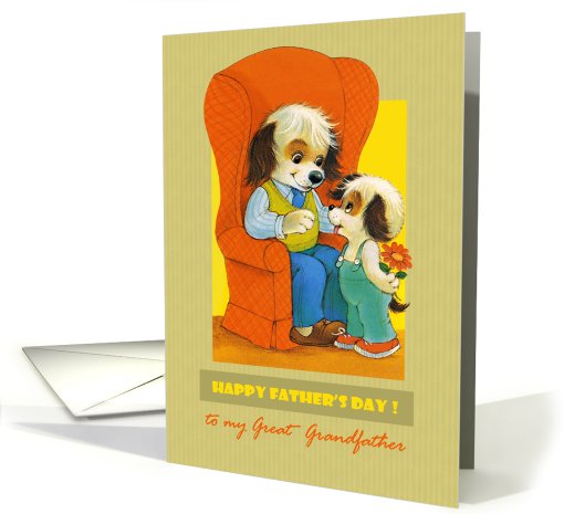 For Great Grandfather on Father's Day. Vintage card (926392)