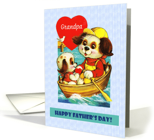 For Grandpa on Father's Day. Cute Vintage Dogs Grandpa and... (926405)