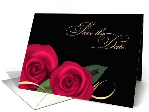 Save the Date. Wedding Anniversary. Red Roses card (929718)