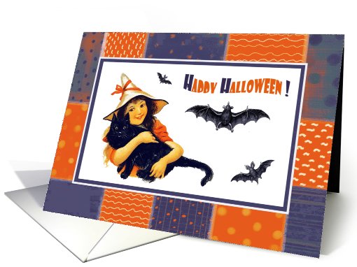 Halloween Costume Party Invitation. Vintage Girl with... (939480)