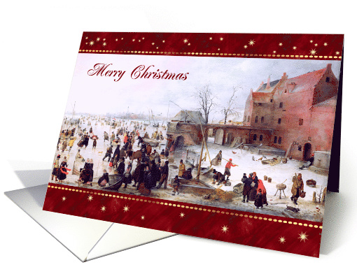 Merry Christmas. Vintage Country Winter Scene card (947762)