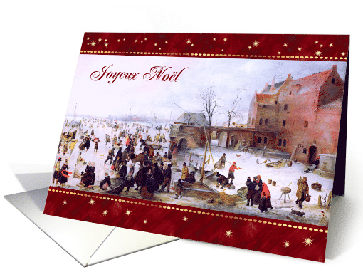 Joyeux Nol. Vintage Design Christmas Card in French card (947772)