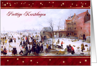 Prettige Kerstdagen . Vintage Design Dutch Christmas Card