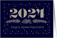 Felice Anno Nuovo 2024 Happy New Year in Italian Pine Branches card