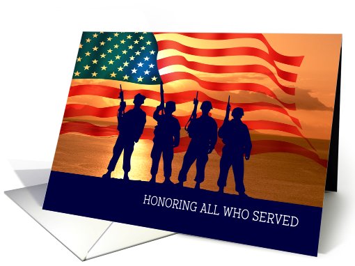 Honoring All Who Served. Veterans Day card (959431)