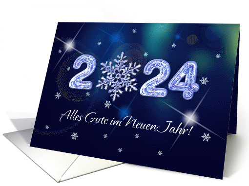 Alles Gute im Neuen Jahr 2024 Happy New Year 2024 in German card