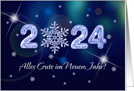 Alles Gute im Neuen Jahr 2024 Happy New Year 2024 in German card