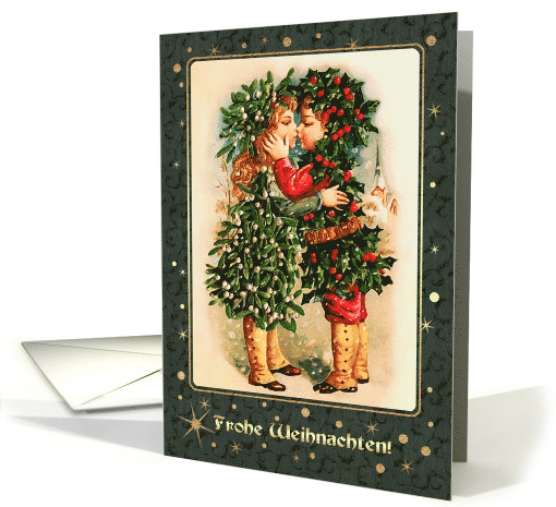 Frohe Weihnachten. German Christmas Card with a vintage... (974519)