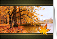 Business Thanksgiving Card with Autumn Scenery Painting card