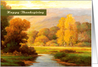 Business Thanksgiving Card with Autumn Scenery Painting card