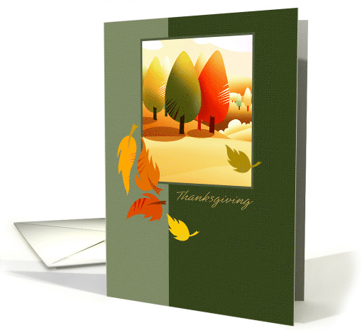 Business Thanksgiving Card with Autumn Landscape card (974933)