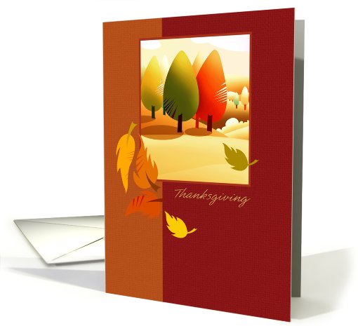 Business Thanksgiving Card with Autumn Landscape card (974935)