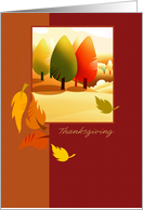 Business Thanksgiving Card with Autumn Landscape card