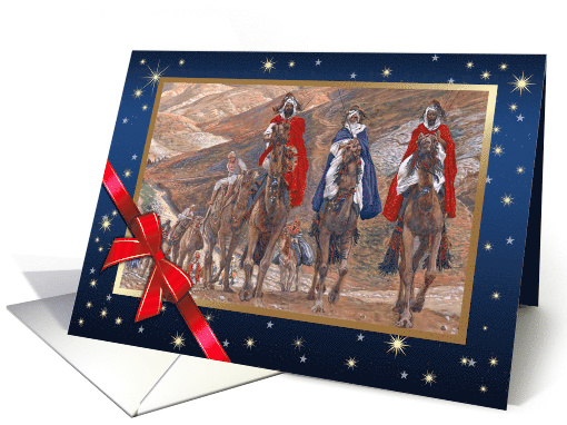 Merry Christmas for Customers Journey of the Magi Painting card