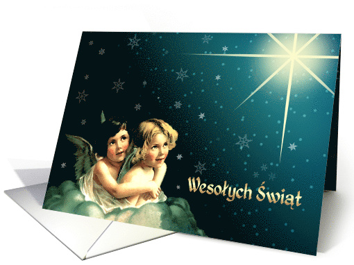 Wesolych Swiat. Merry Christmas card in Polish card (980221)