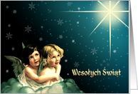 Wesolych Swiat. Merry Christmas card in Polish card