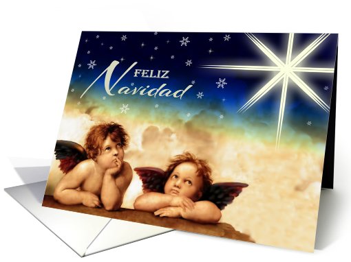 Feliz Navidad. Spanish Angel Cherubs painting after... (983971)