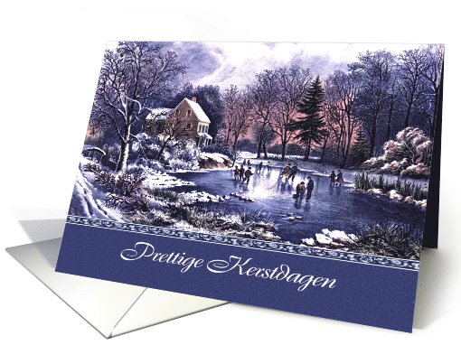 Prettige Kerstdagen. Dutch Christmas Card with Vintage... (984745)