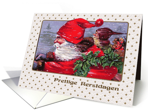 Prettige Kerstdagen. Dutch Christmas Card with a vintage... (986433)
