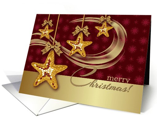 Patriotic Card with Christmas Star Ornaments card (998741)