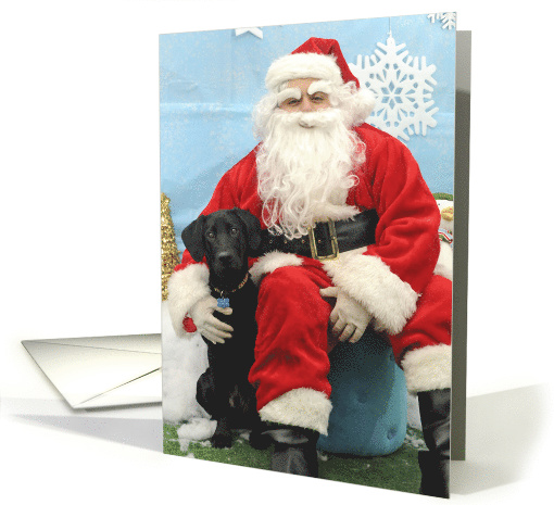 Santa with Black Lab card (537473)