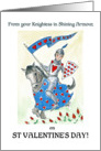 Female Knight in Shining Armour Valentine’s Card