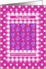 Belated Valentine’s Day Greeting Hearts Flowers Blank Inside card