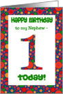 Nephew’s 1st Birthday with Bright Spots Pattern card
