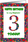 Nephew’s 3rd Birthday with Bright Spots Pattern card