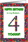 Godson’s 4th Birthday with Bright Spots Pattern card