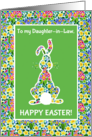 For Daughter in Law Easter Greetings with Cute Rabbit card